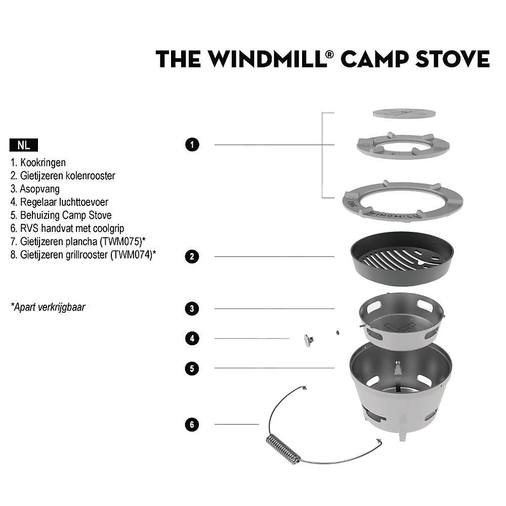 The WindMill Campstove Onderdelen
