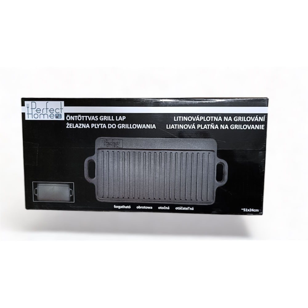 PERFECT HOME GIETIJZEREN GRILLPLAAT 51 CM X 24 CM_doos PERFECT HOME GIETIJZEREN GRILLPLAAT 51 CM X 24 CM_doos