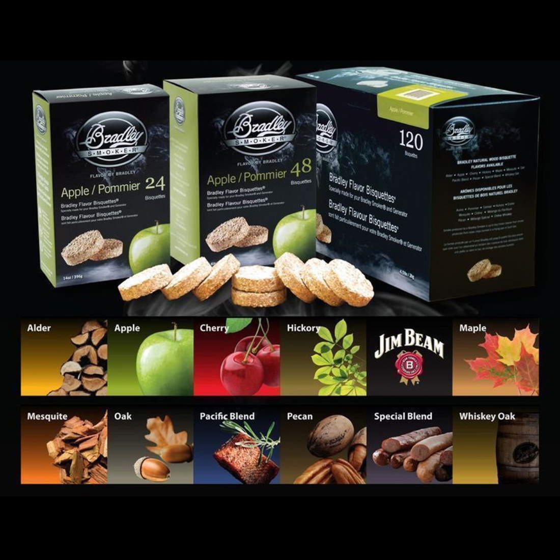 Bradley Smaak Bisquettes Esdoorn 48 Pack
