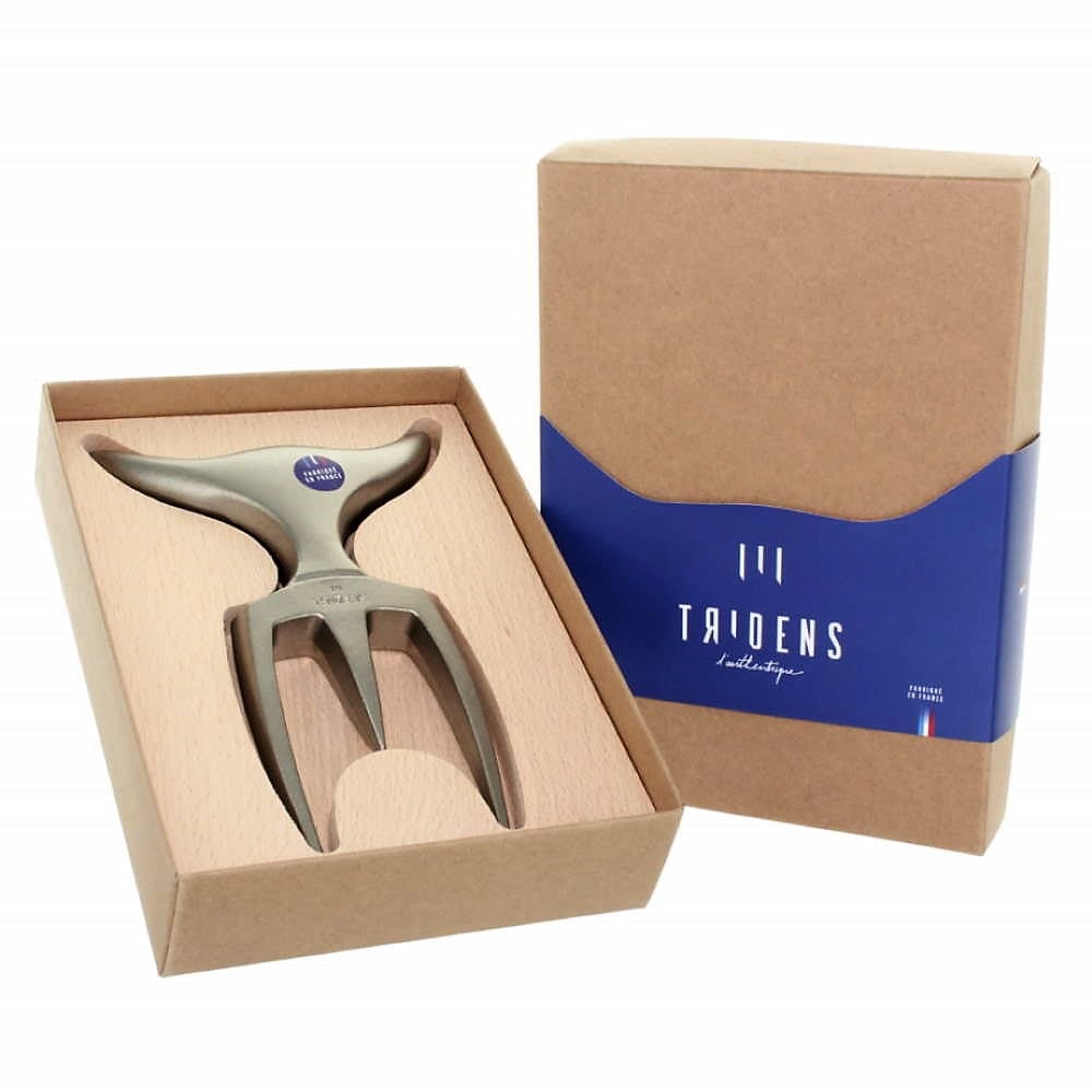 Tridens Brushed Fork in Pilo mirror Beechwood Base