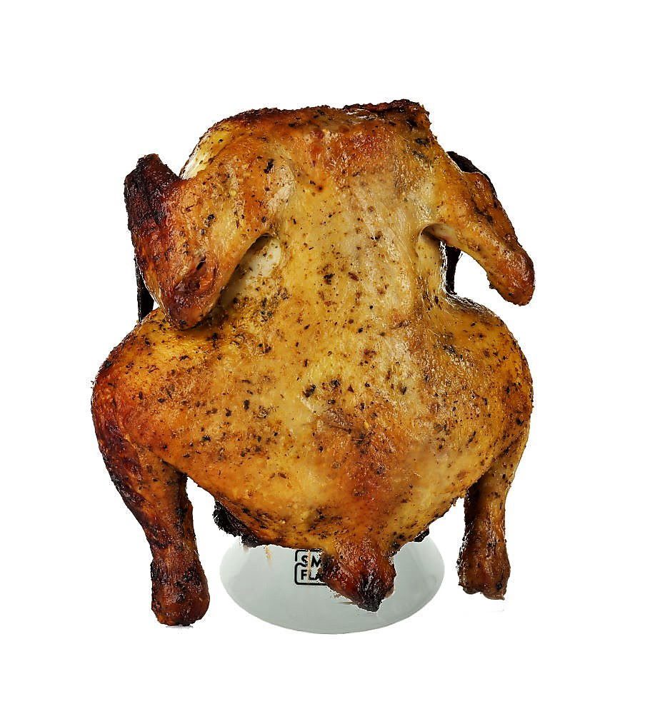 Smokin’ Flavours Beer Can Chicken houder met kip Smokin' Flavours Beer Can Chicken houder met kip