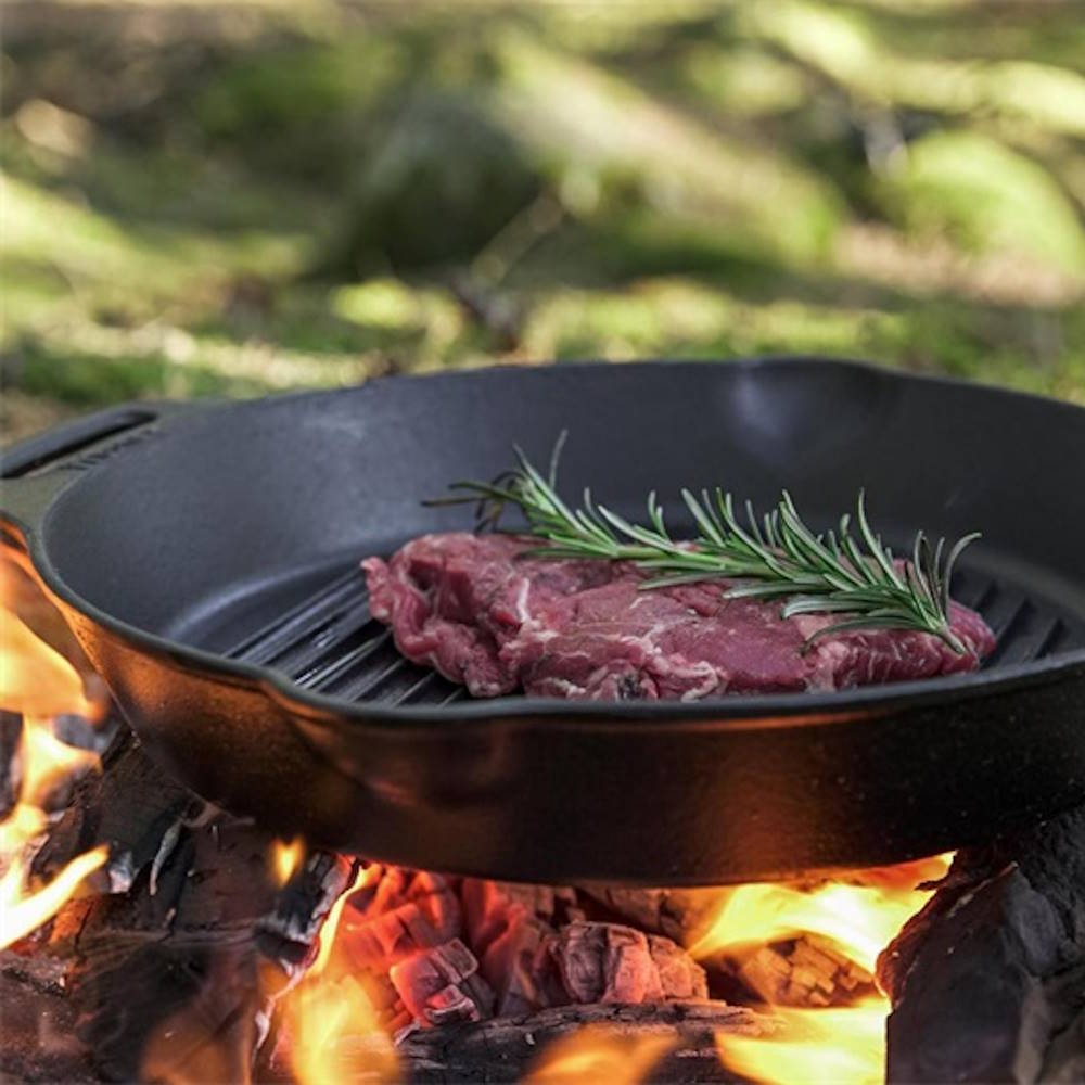 Petromax Gietijzeren GP30HT Grill Skillet 2 handvatten 30cm